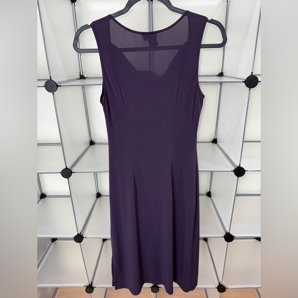 Bcbgmaxazria Women's Drape Sleeveless Slit Midi Dress Purple Size S - Picture 7 of 8